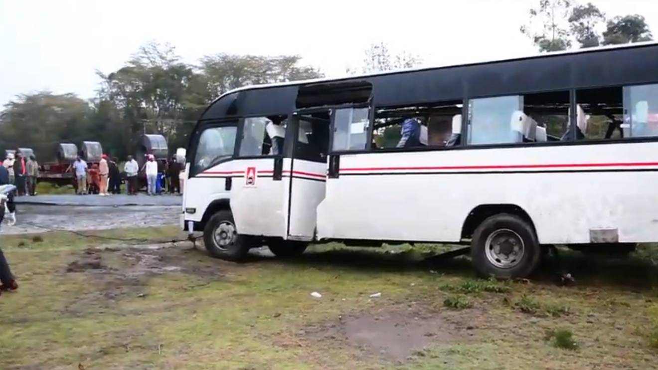 Kenya Pipeline Company bus accident scene. PHOTO/COURTESY